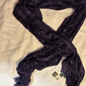 Ralph Lauren Deep Purple Sequin Scarf